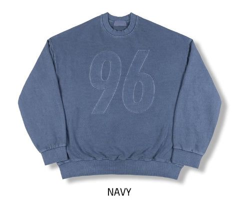 Pigment number patch sweatshirt