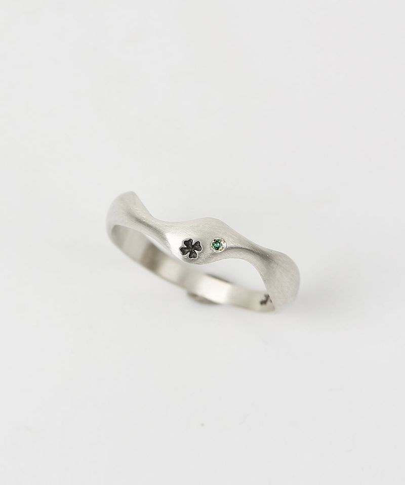 Clover wave ring GR (925 silver)