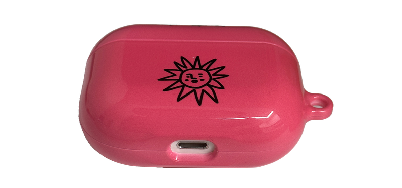 pink sun airpod case