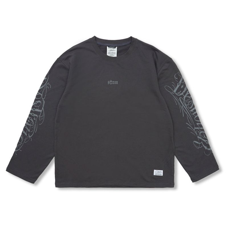Destroyer Light Weight Oversized Long Sleeves Black / Charcoal / White