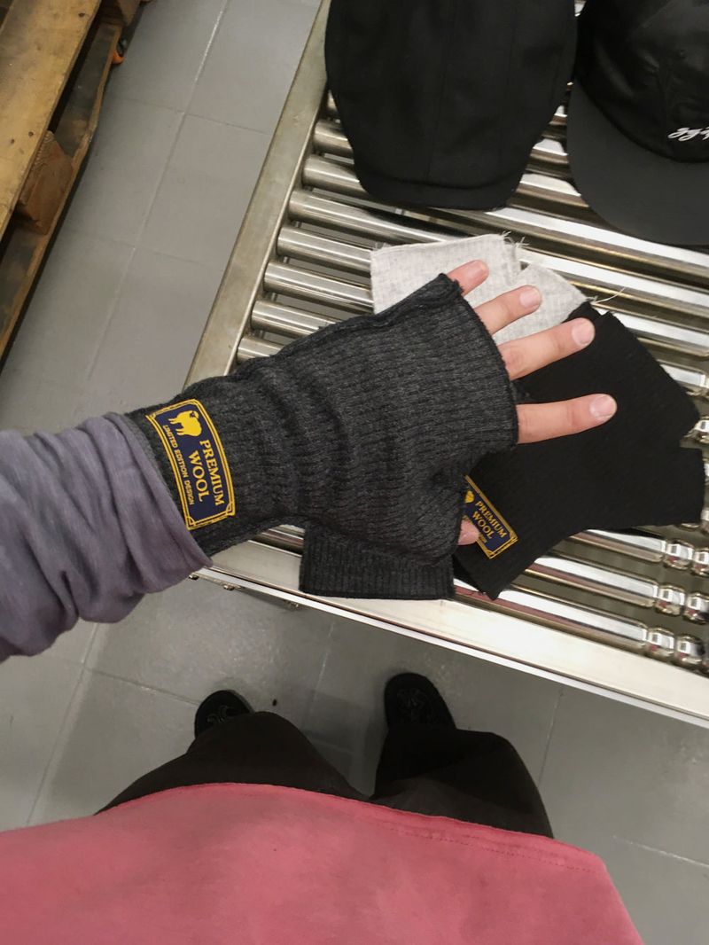 No.1526 wool fingerless GLOVES (3color)