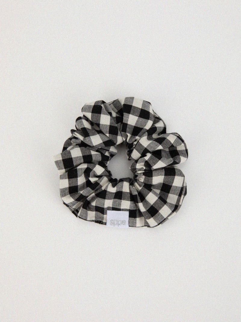 【MADE】Daily gingham check scurnch [RED, BLACK, PLUM]