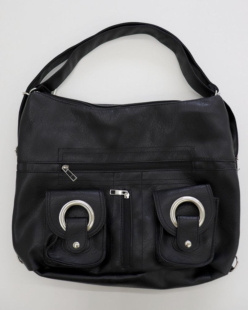 Berkan ring strap pocket two-way storage backpack shoulder bag
