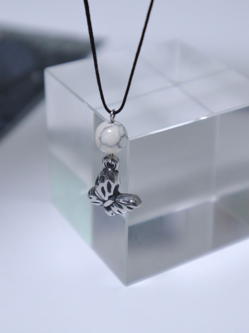 antique butterfly gemstone necklace
