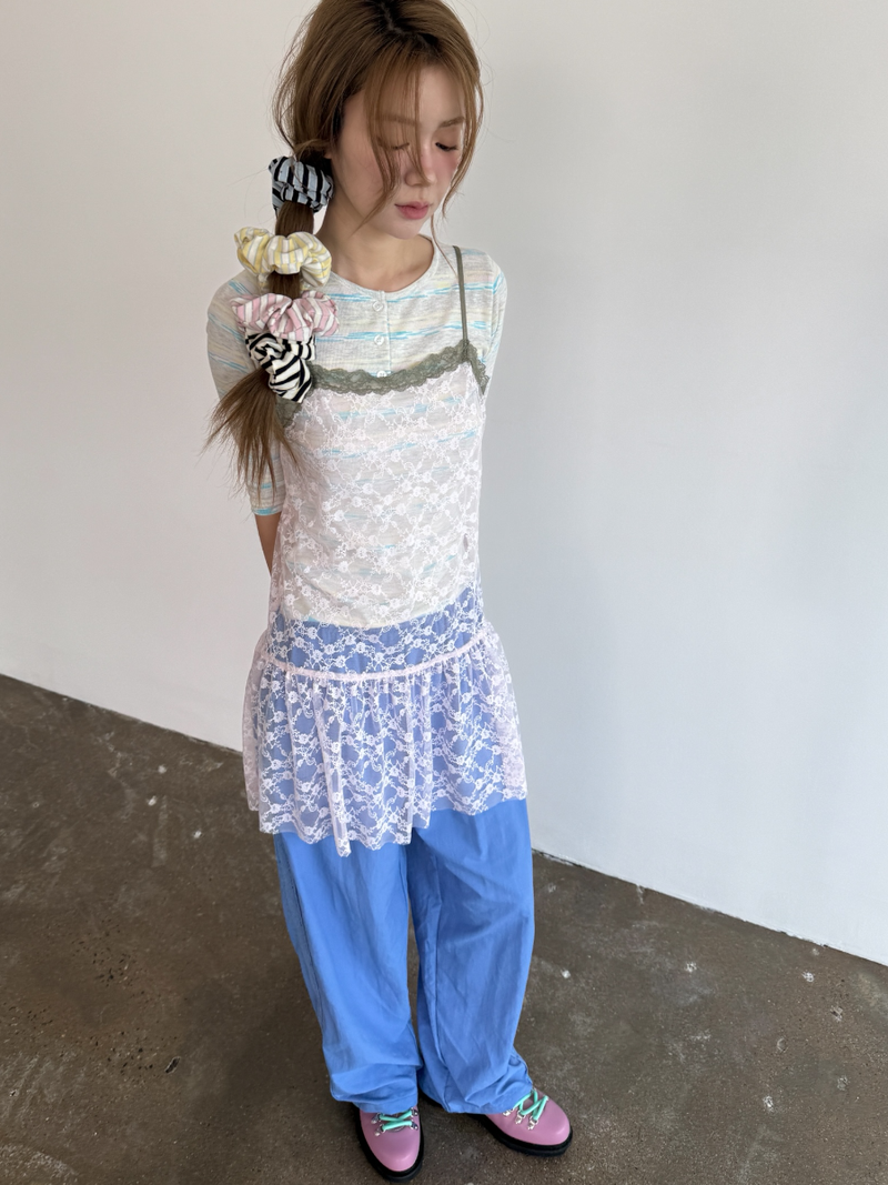 pattern henly neck T