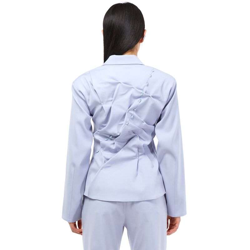 DOZI - Beaded Slim Jacket _ Sky Blue