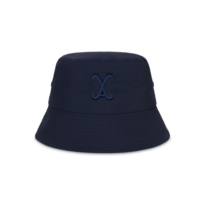 VA Curved Logo Nylon Bucket Hat / Navy