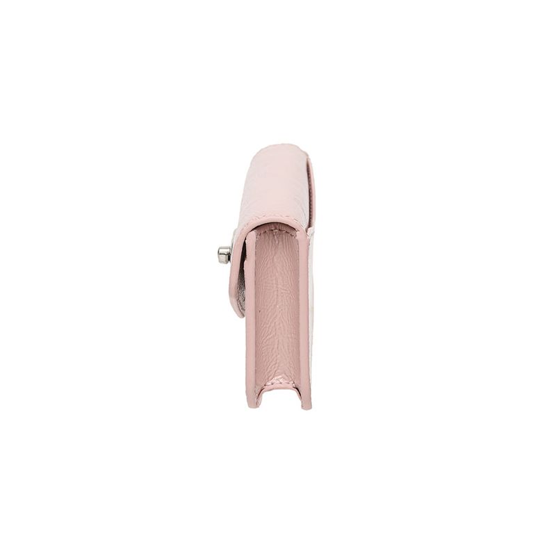 Heart Lock Compact Card Wallet Babypink