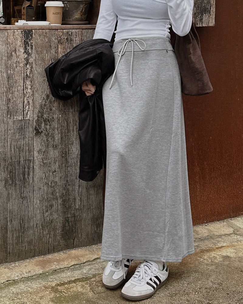 Ain banding long skirt