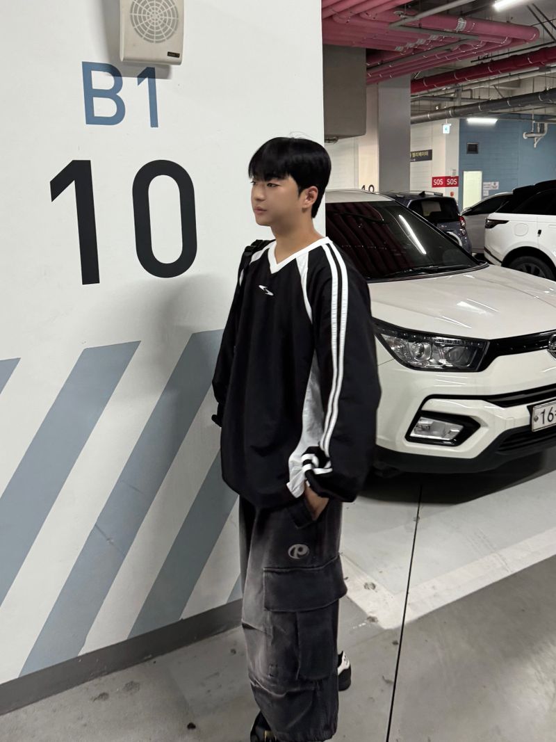 twin nylon sweatshirt