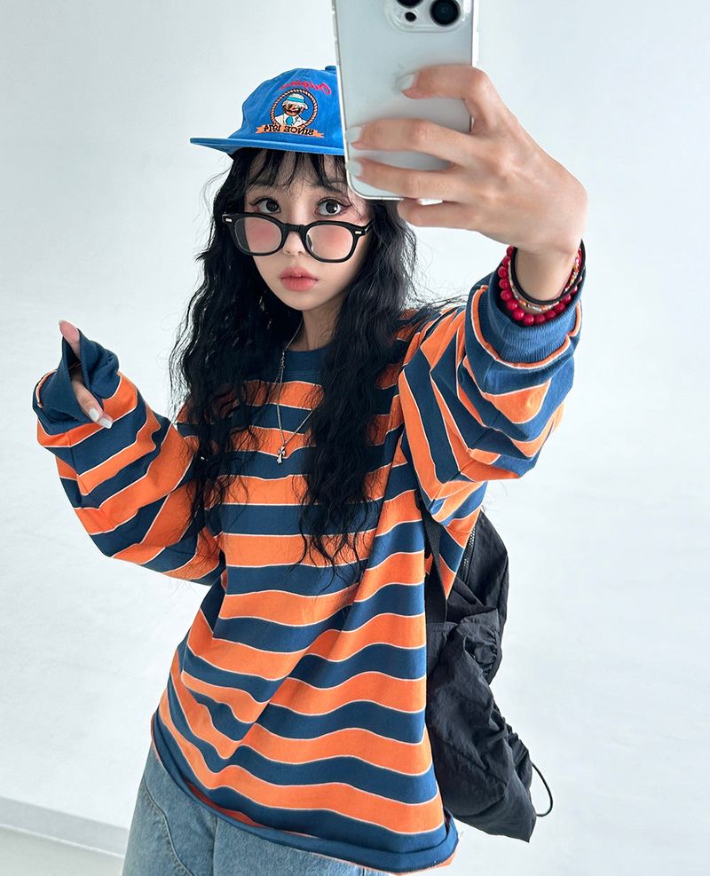 Stripe Dangara. Boxy sweatshirt