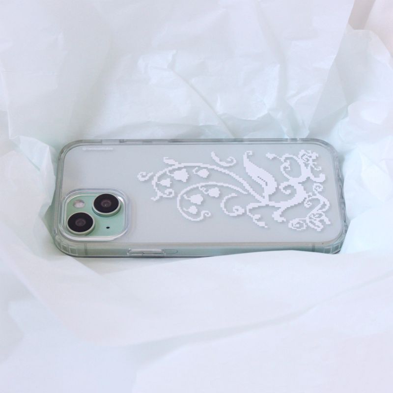 [MADE] Pixel bloom clear jelly case (Lily of the valley)