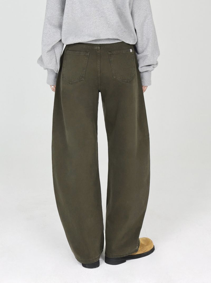CLOUD FLEECE MEDITERRANEAN OLIVE DYEING CURVED FIT DENIM code 26025