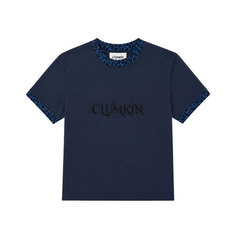 CLUMKIN（クラムキン）の「レオパードリンガーTシャツ(NAVY/BLUE) [WOMEN]（トップス）」