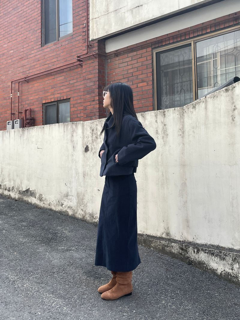 Remember corduroy long skirt 