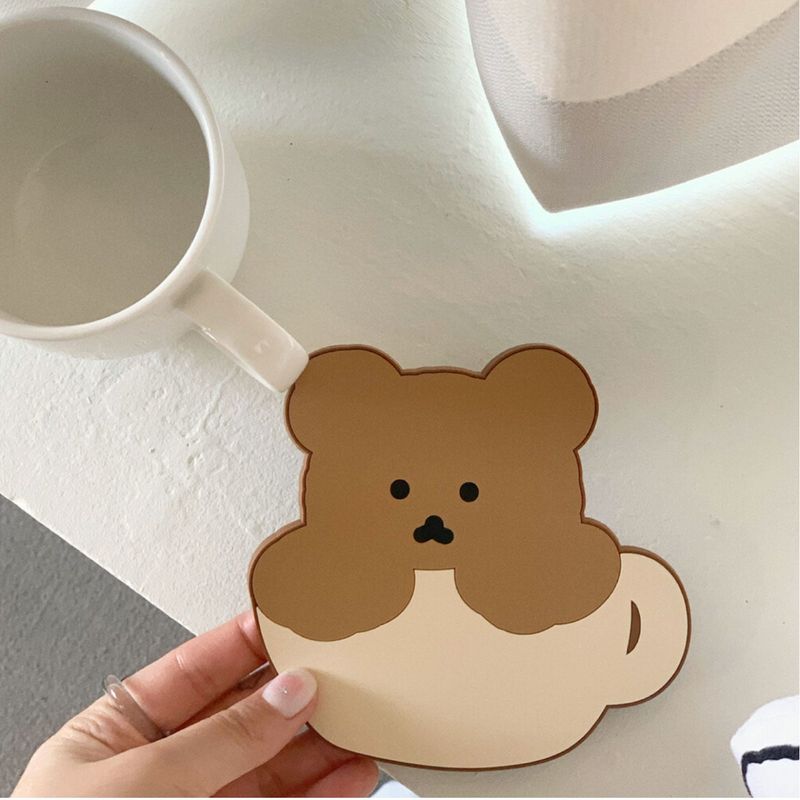 Chanibearの「Chanibear cup coaster - Brown(Smartphone Accessories)」