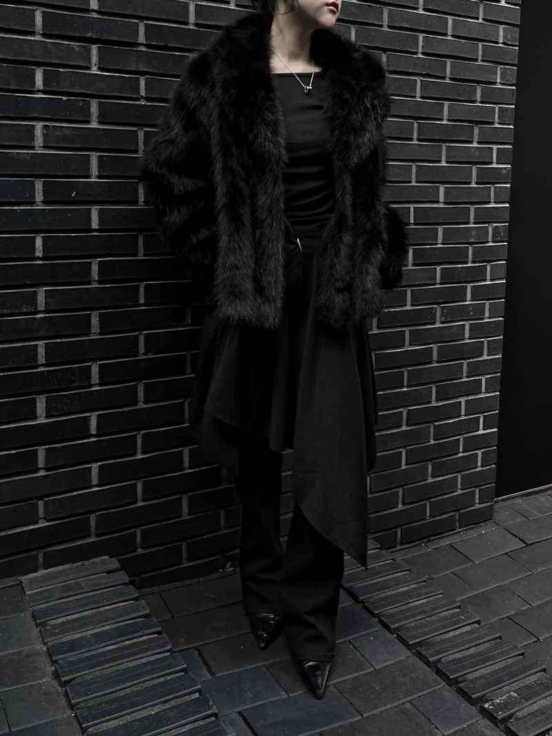 reversible fur mustang jacket (2color)