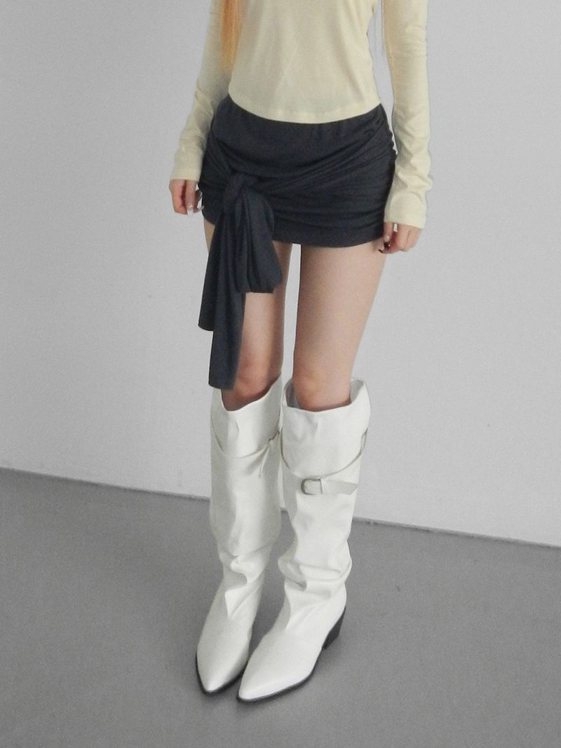 THEAIRTOWN（ザエアータウン）の「wrap banding mini skpt(2 color)（Skirts）」