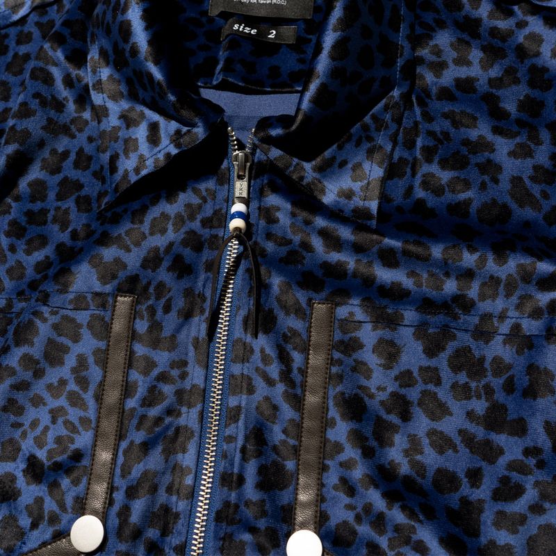 leopard zip-up jacket