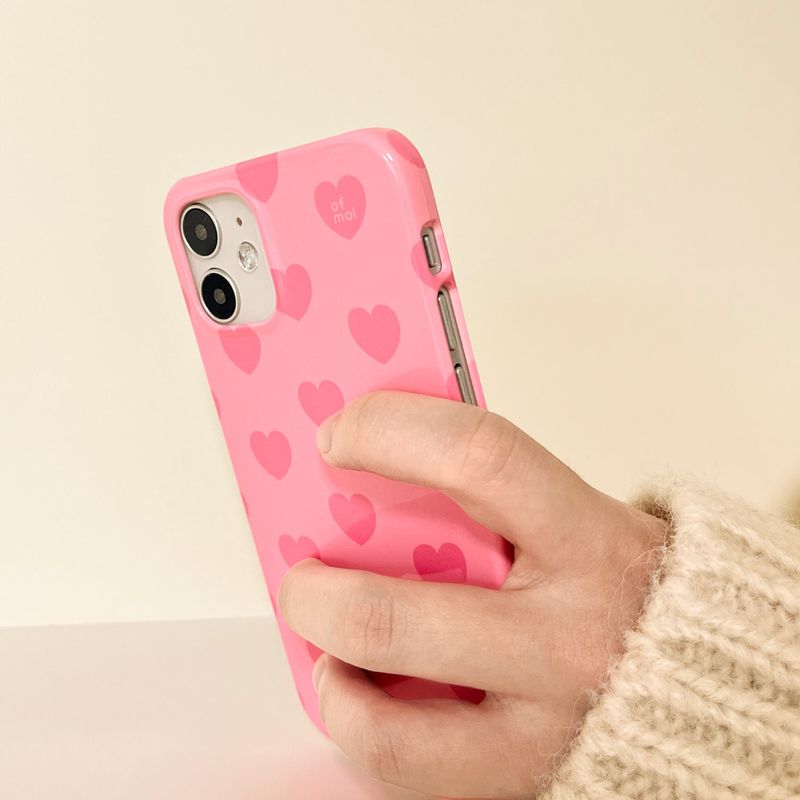 heart, heart glossy hard phone case
