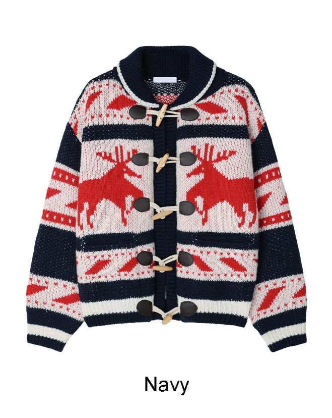 Bedin Nordic Toggle Knit Cardigan