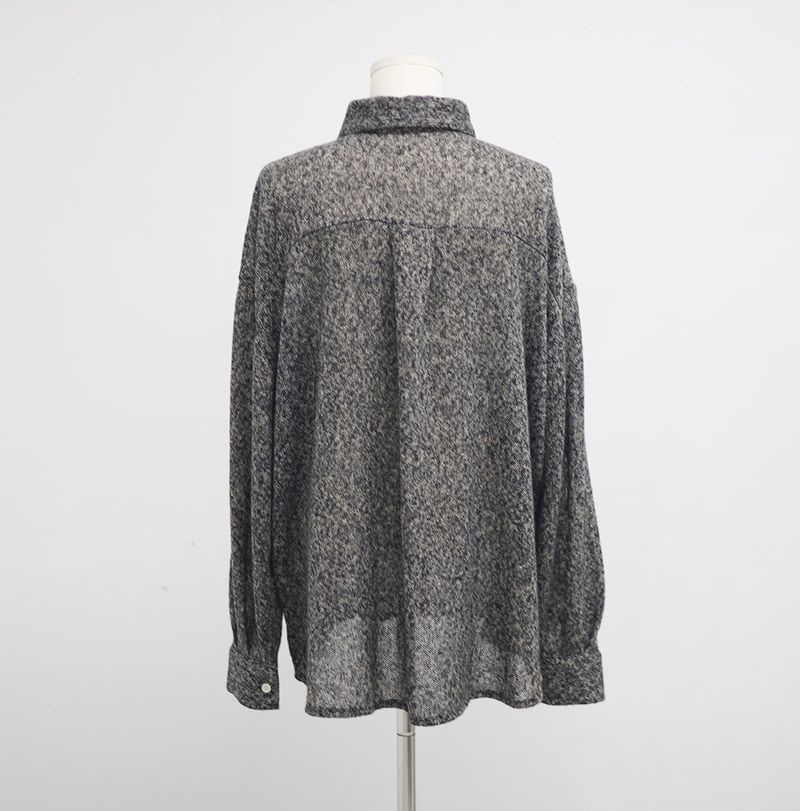 (Unisex) ブレットオーバーサイズニットシャツ