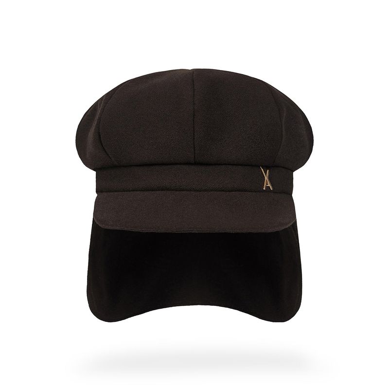 VA Stud Fly Newsboy Cap / Brown