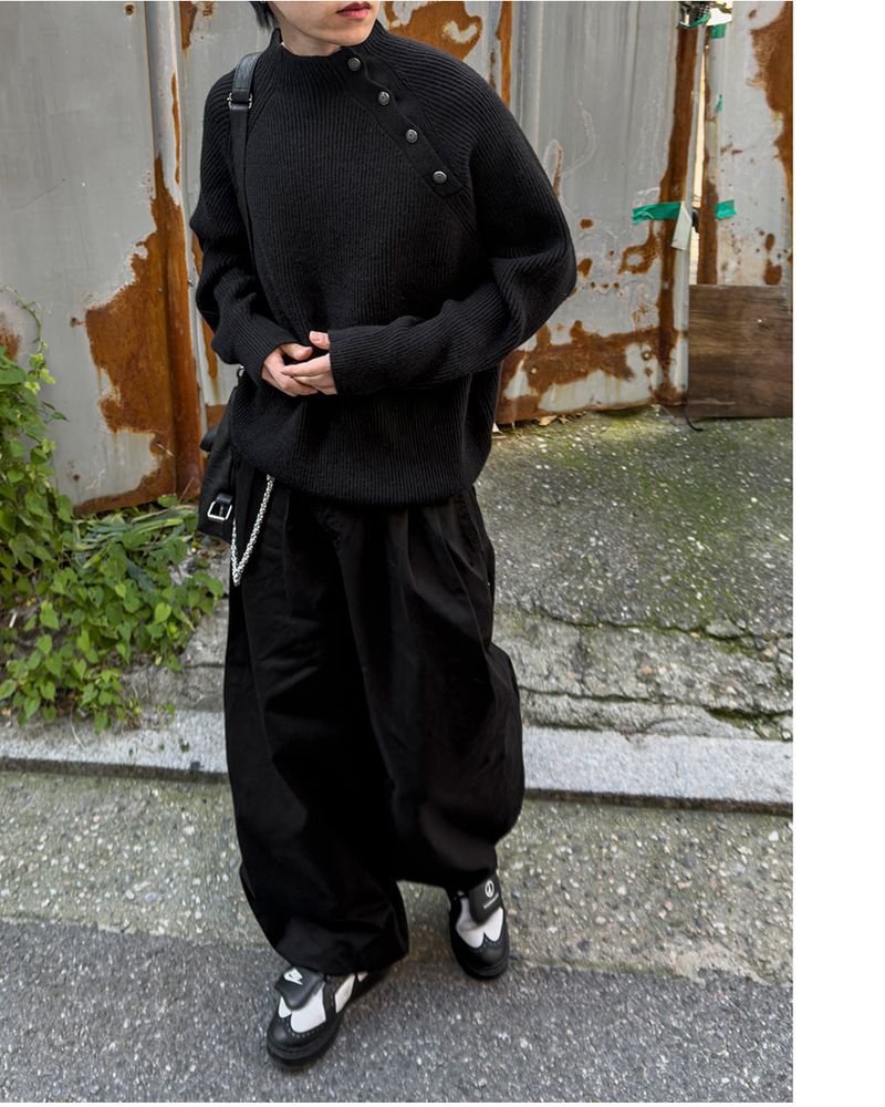 Raon Three Tuck Balloon Cotton Pants