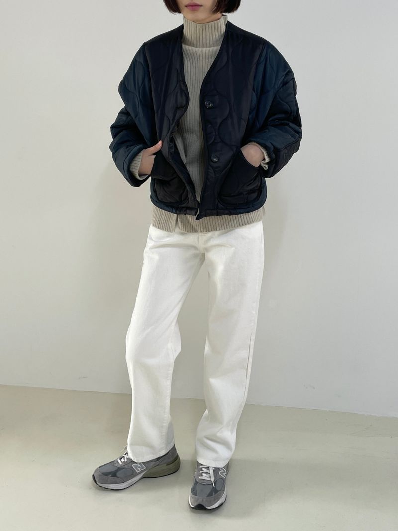 Plain straight white pants