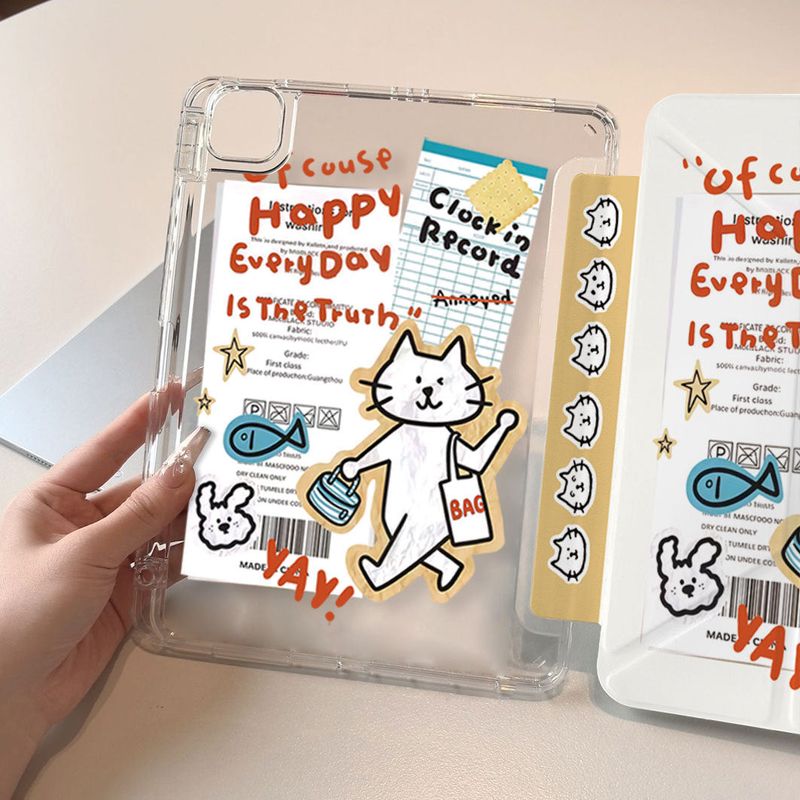 Shopping Cat Illustration iPad Case