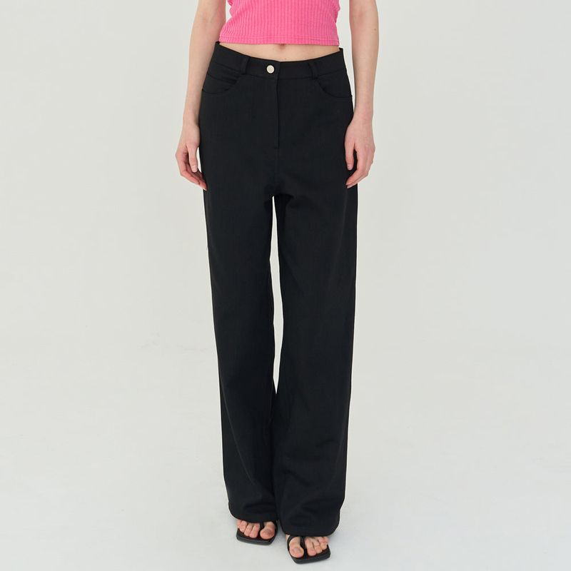FREIHEIT（フライハイト）の「COTTON STRIPE WIDE PANTS (BLACK)（Pants）」