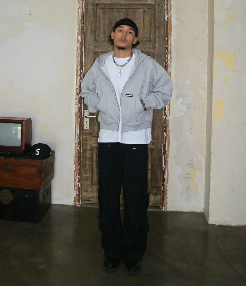 RIPOFFF Boxy Zip Hoodie