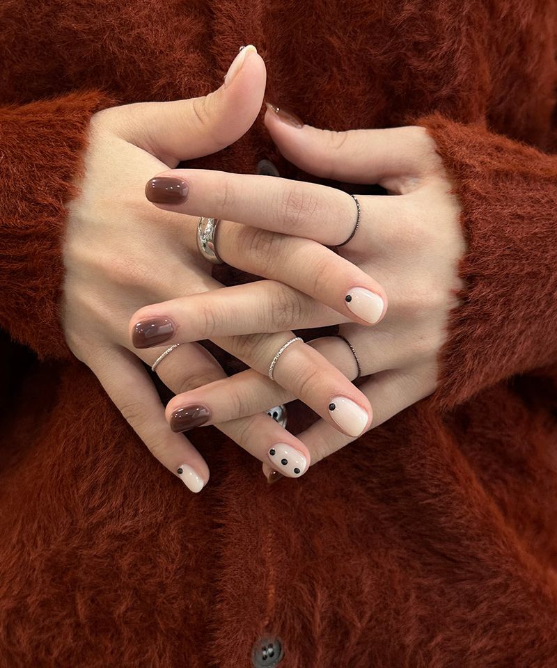 skein black ring(2set)