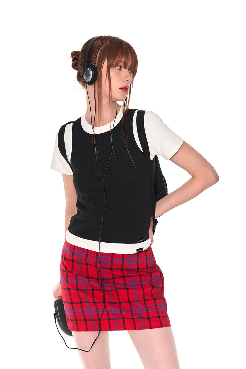 ORIGINAL MINI CHECK SKIRT (RED)