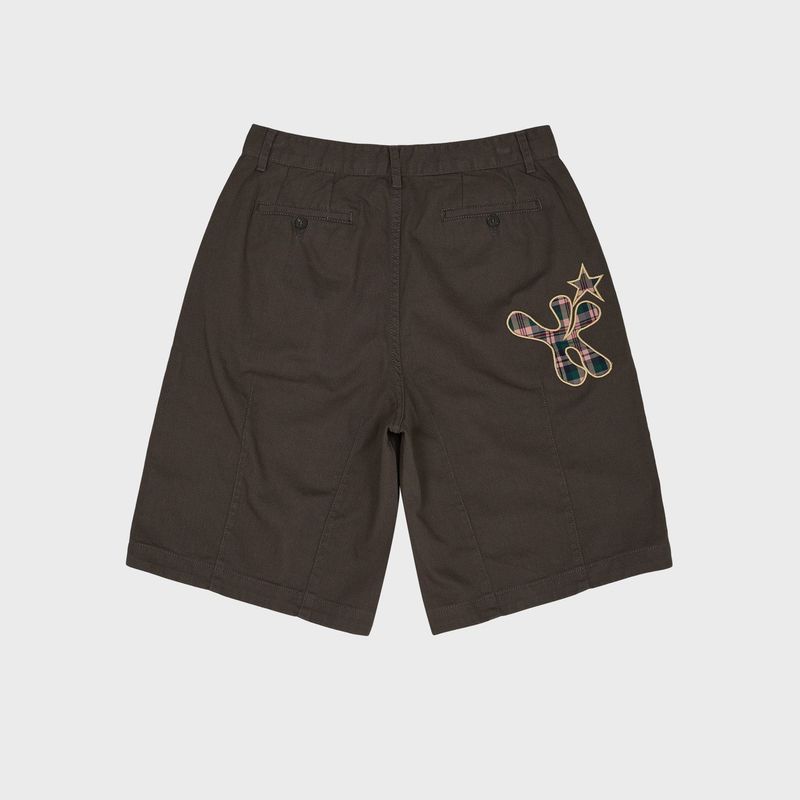 Check Applique Half Pants