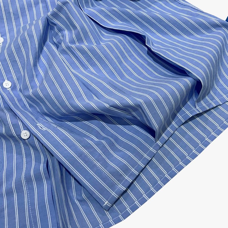 offset stripe shirt_blue