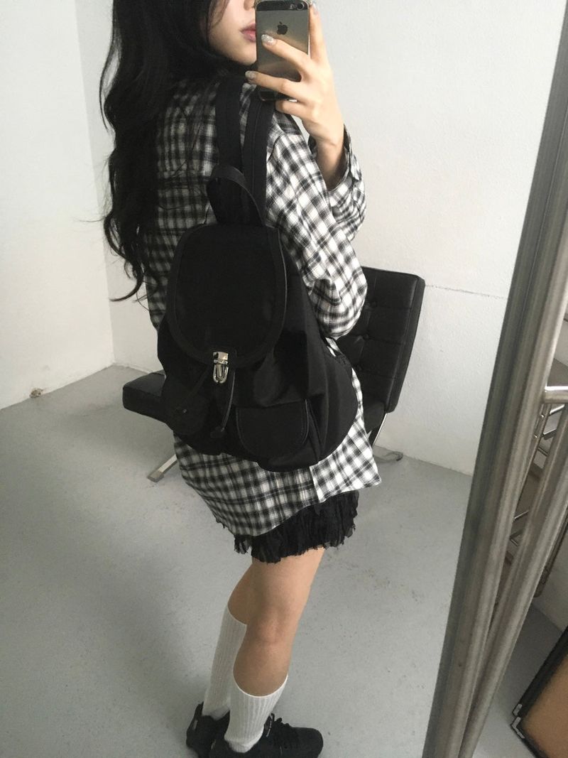 Cookie oversized Plaid Shirt