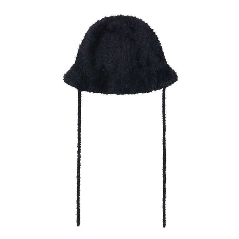 VAZAR Hairy Cloche Hat / Black