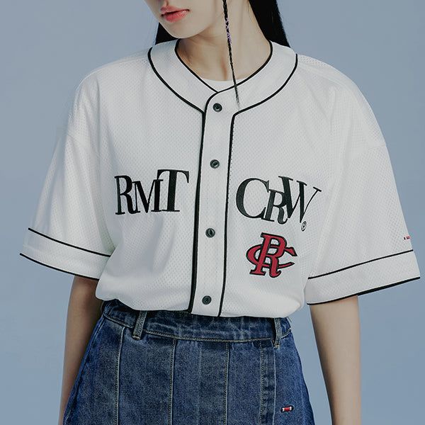 ROMANTIC CROWN（ロマンティッククラウン）の「BASEBALL CLUB JERSEY_WHITE（Tops）」