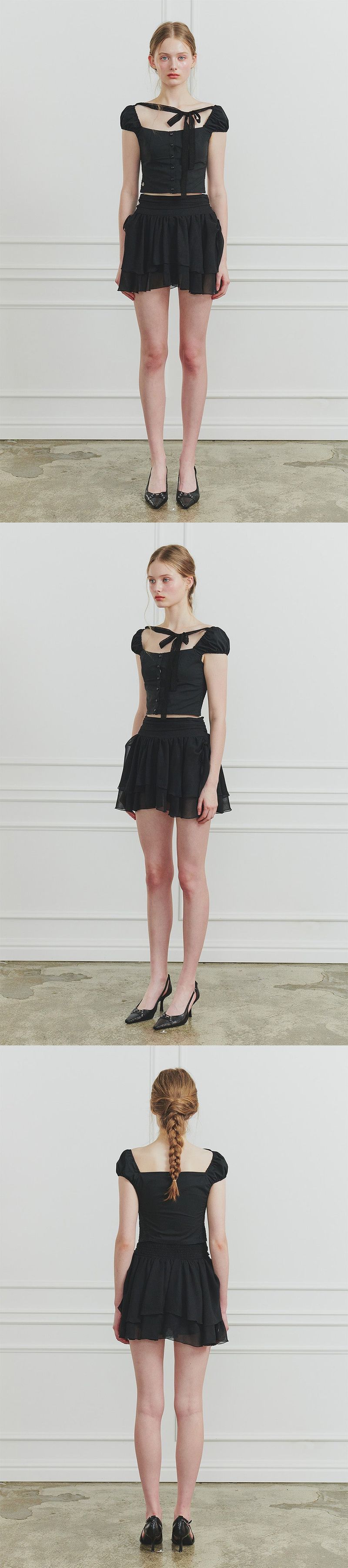 WENDY RIBBON BLOUSE black
