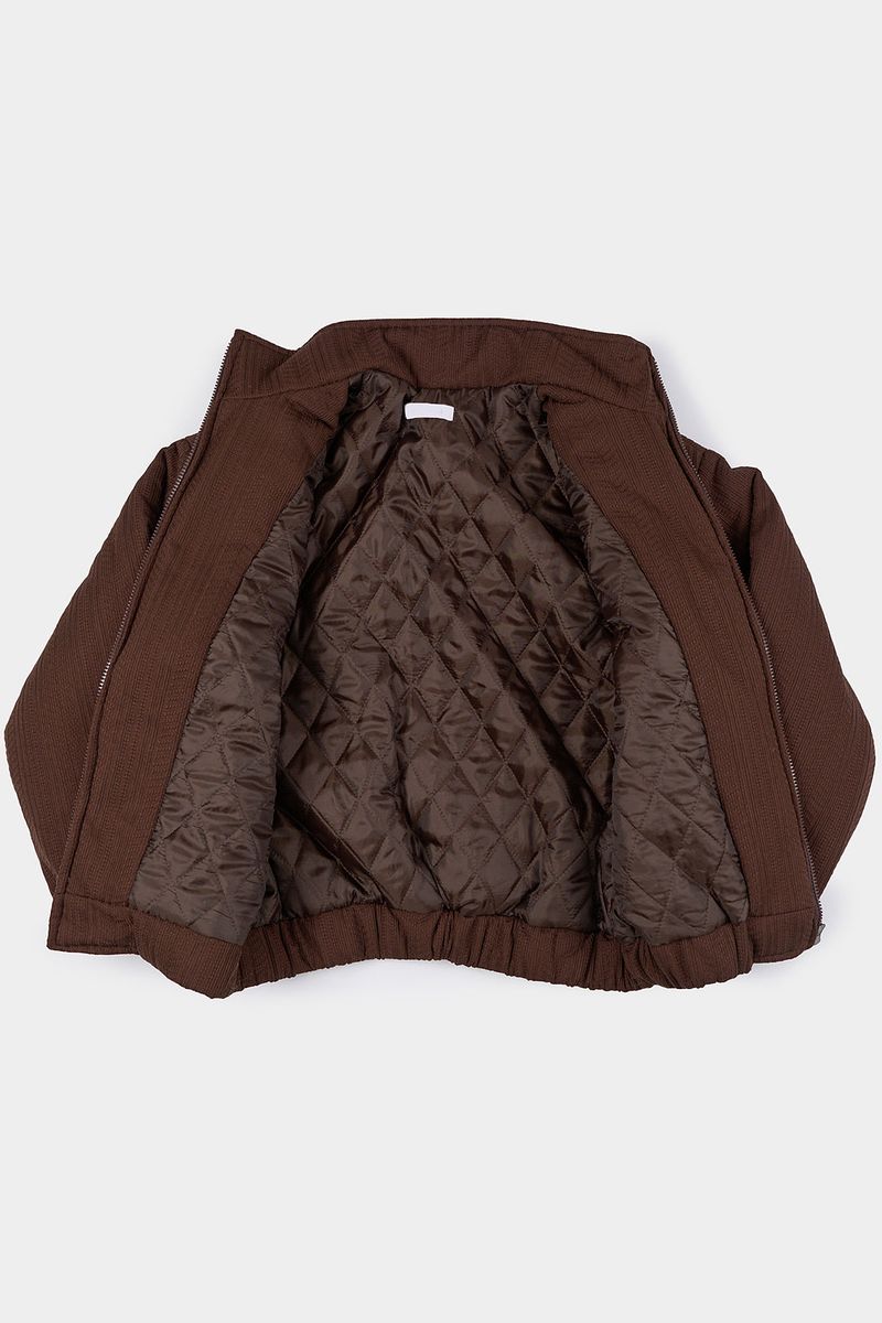 Woven line bomber jumper