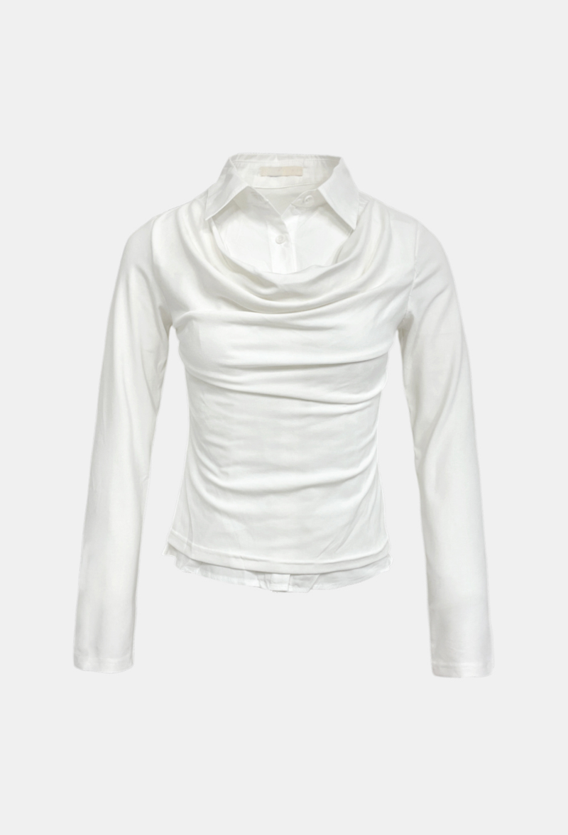 Modern Layered Drape T-shirt