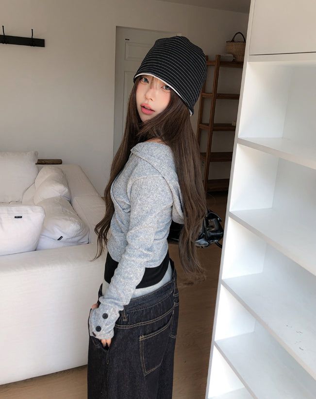 Dali Stripe Reversible Beanie