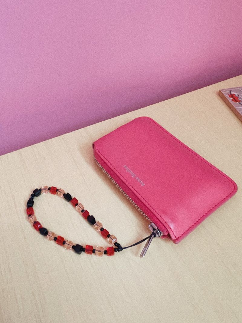 Black Cherry Crystal Phone Strap