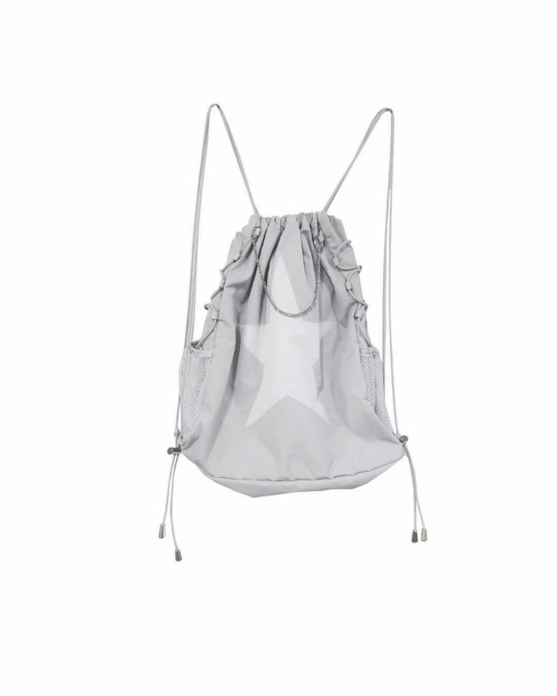 Nuyet（ヌエット）の「Star gym sack _ light grey（Bags）」