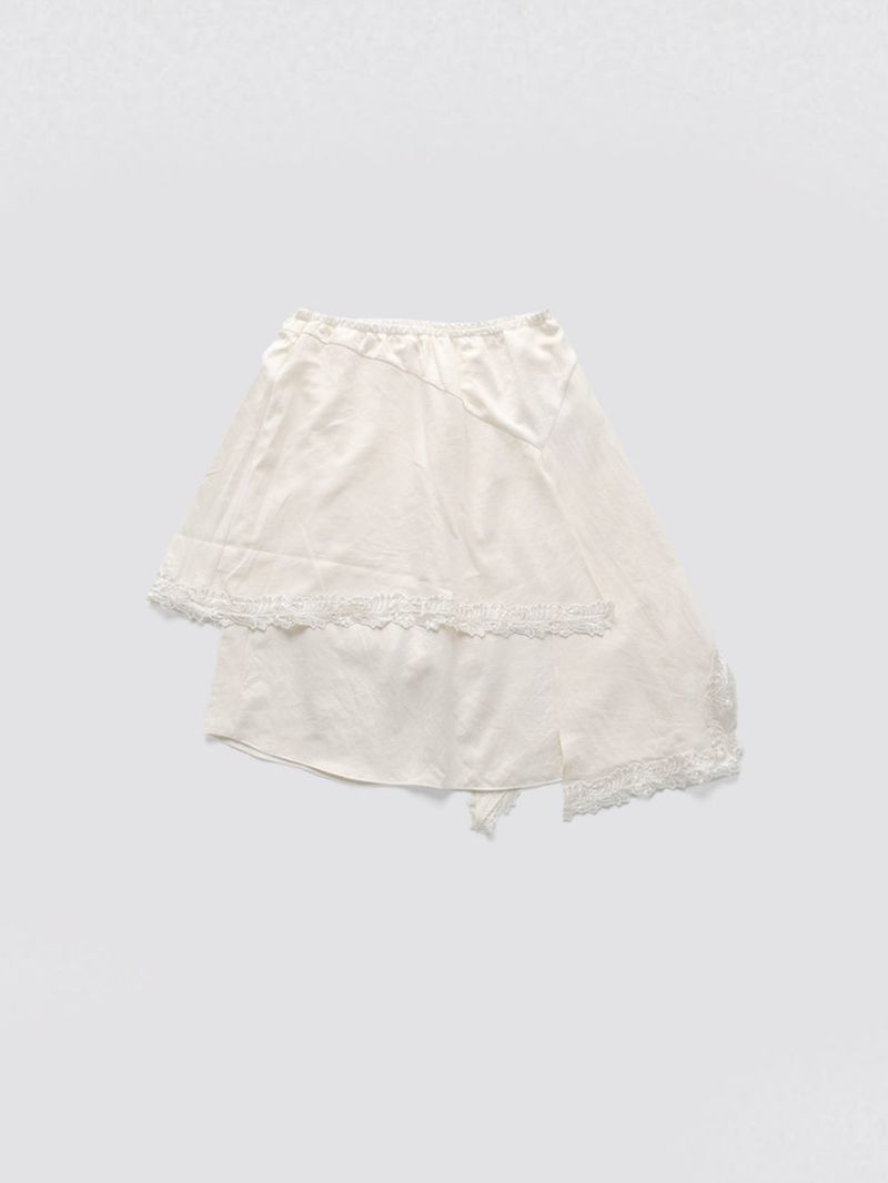 HOPESMORE(ホープスモア)の「Unbalanced Lace Midi Skirt_Ivory(Skirts)」