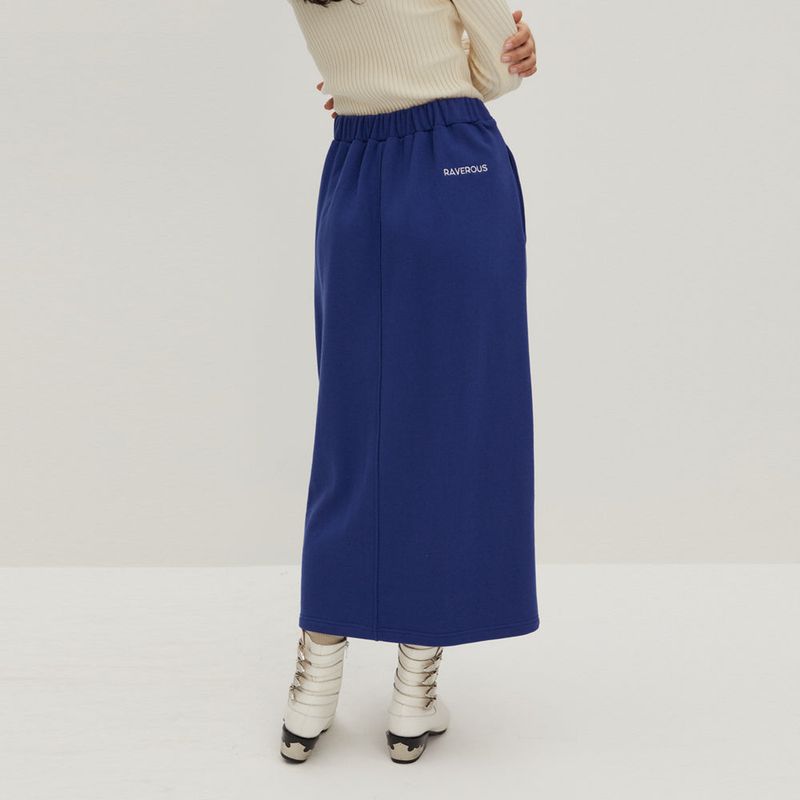 Shirring Jerjey Skirt Blue