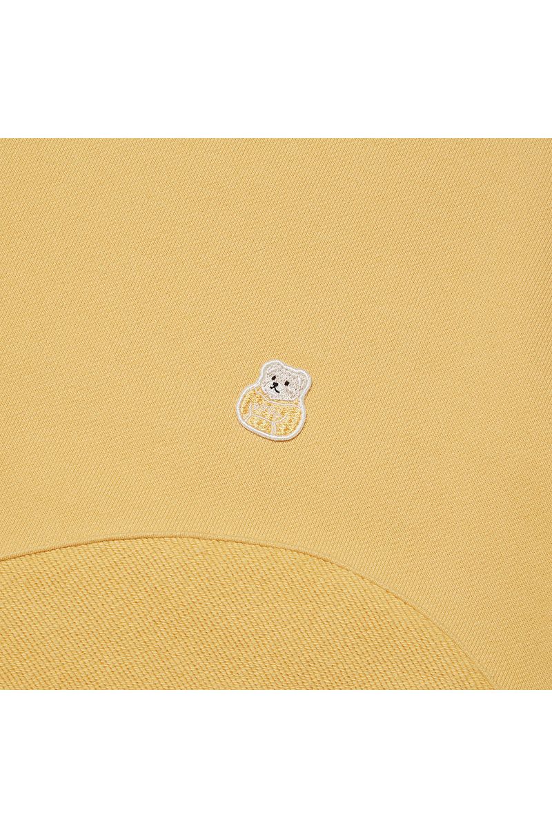 Reverse Bear Patch Crewneck_Canary