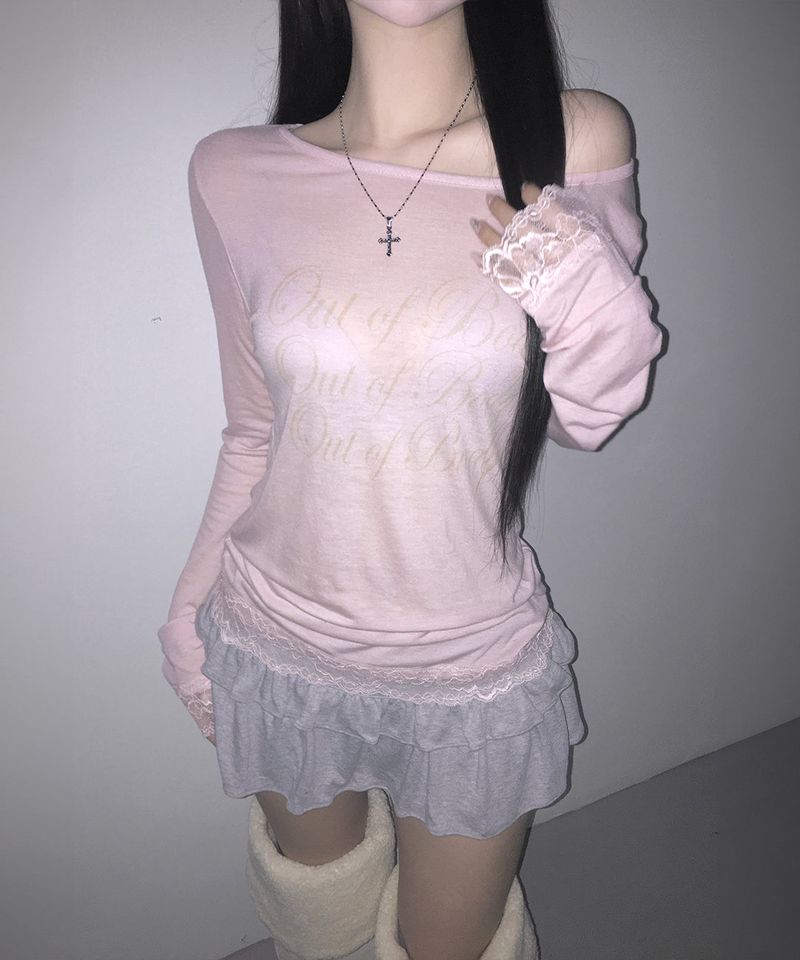 eve lace tee (4colors)