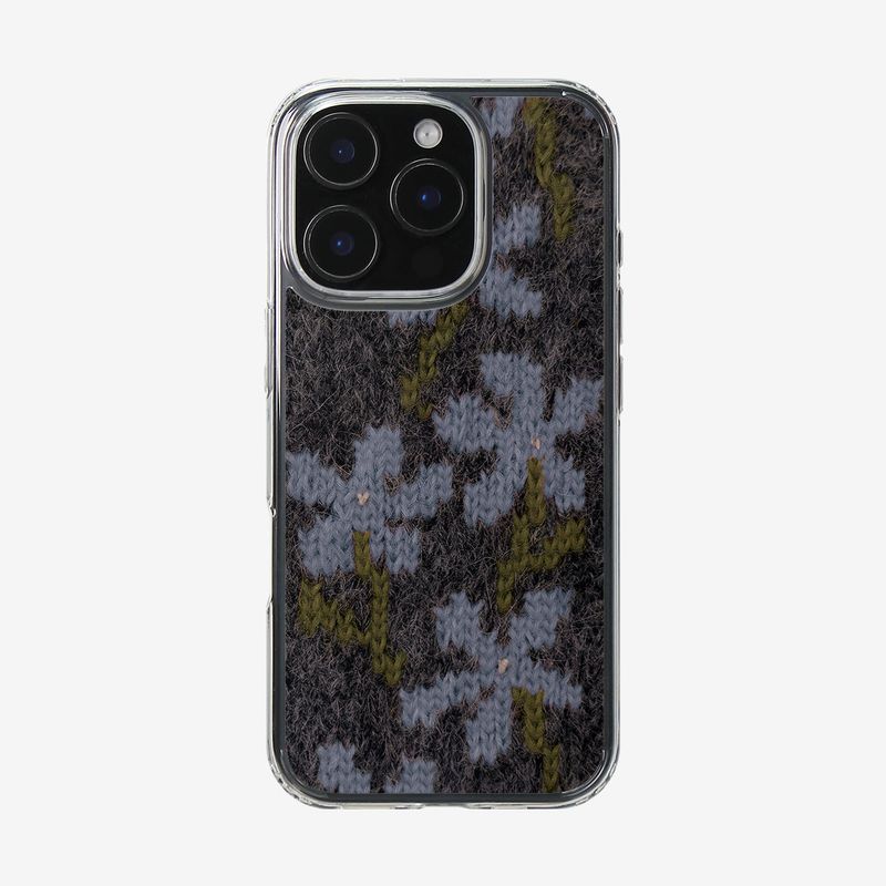 WILDFLOWERS MOHAIR HARD JELL CASE - BLUE